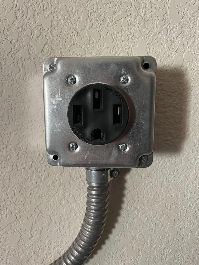 NEMA 14-50 outlet installed for Electrical Panel Upgrade in Lead